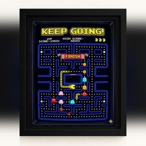 A.I. 80s, 90s & 2000s Nostalgia Game Art Print 8x10 in Glass Front Frame